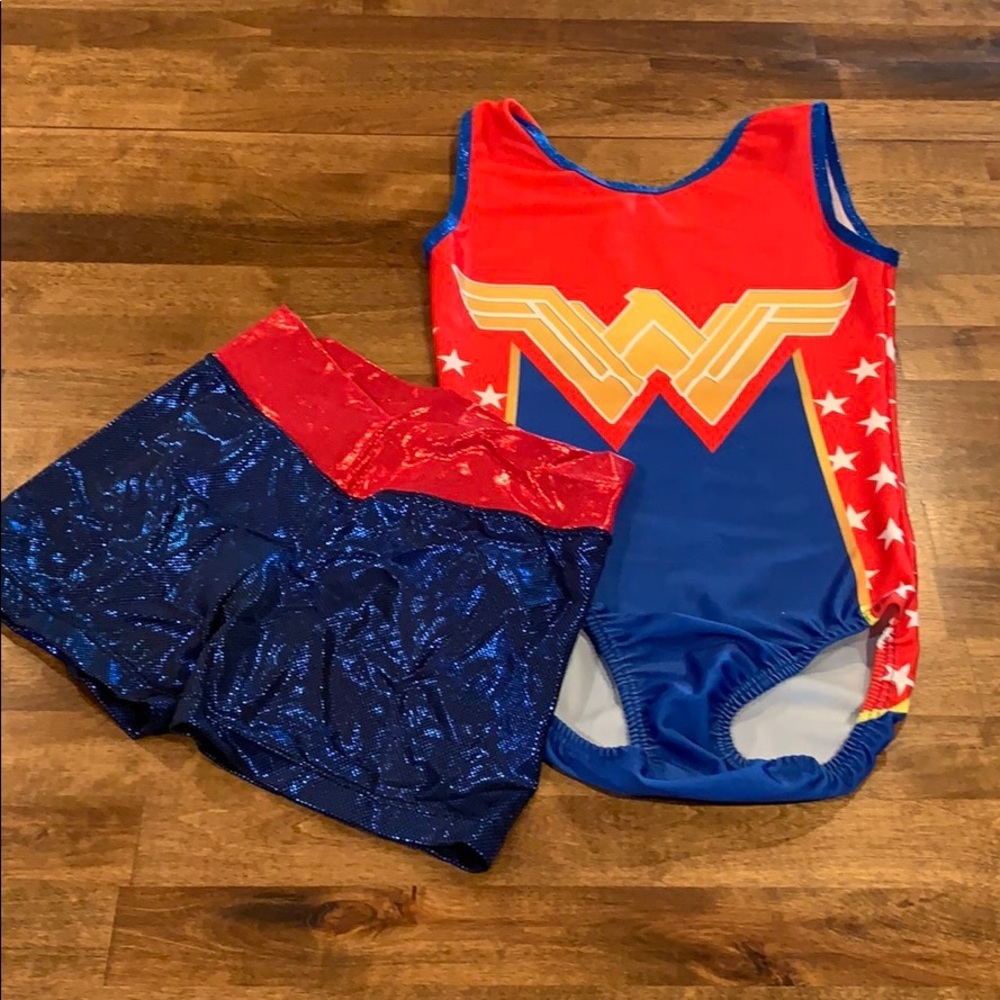 Leotard and shorts